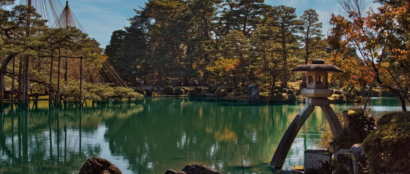 scenic view of kenrokuen garden in kanazawa japan